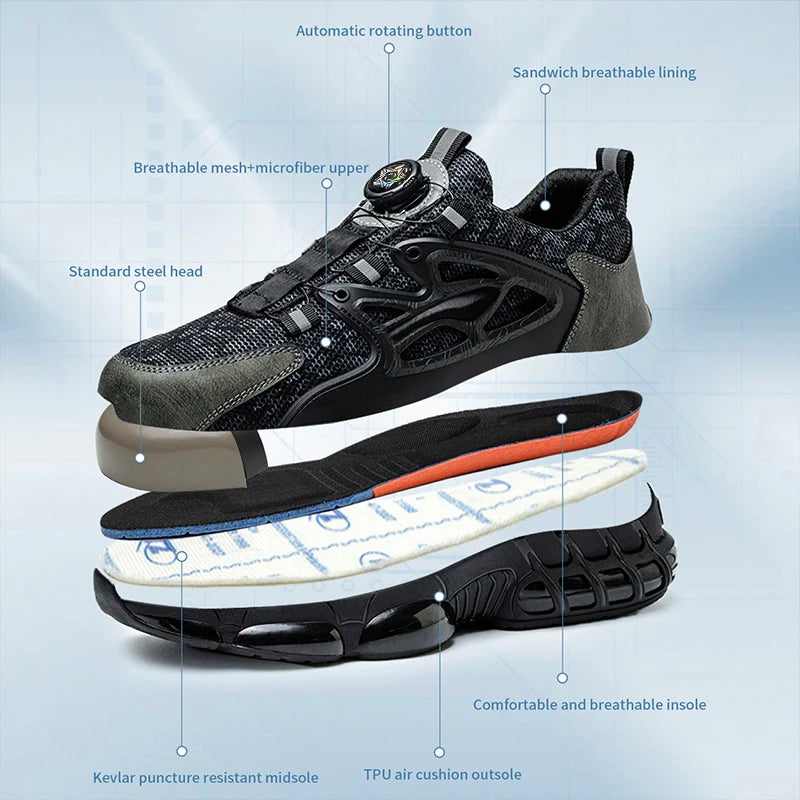 IronStep Pro safety sneaker — breathable knit upper detail