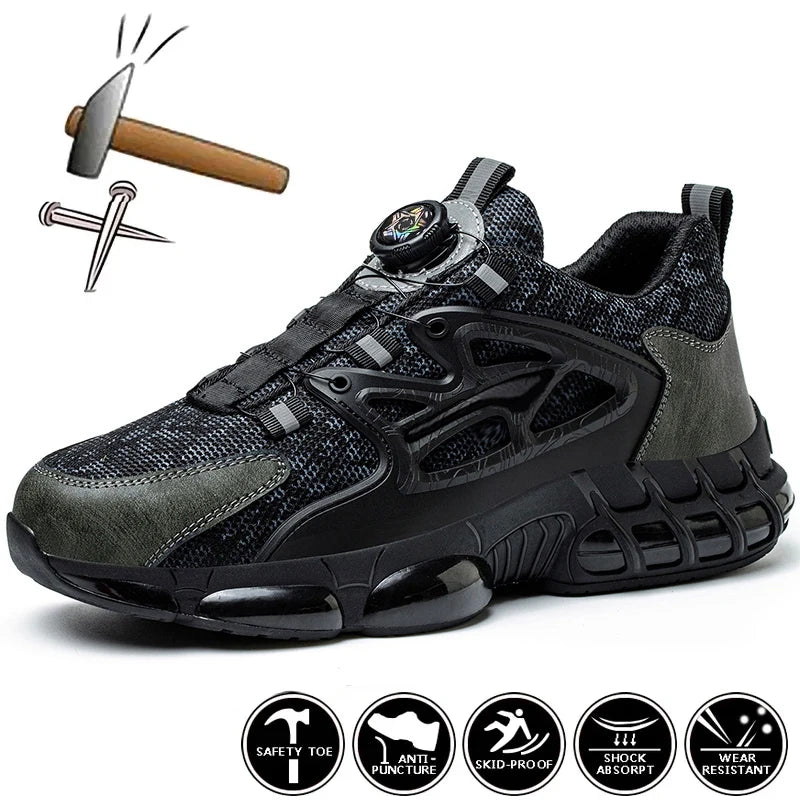 IronStep Pro safety sneaker — quick-dial lace system close-up